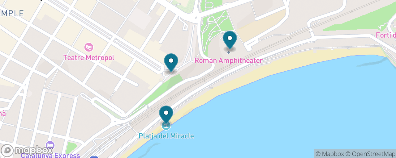 Map of the stops on “Amphitheatre, Balcony & Beach”