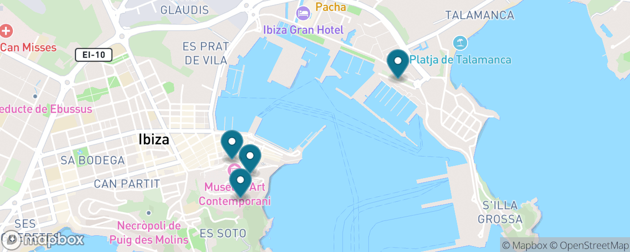 Map of the stops on “Two Hours in Dalt Vila”
