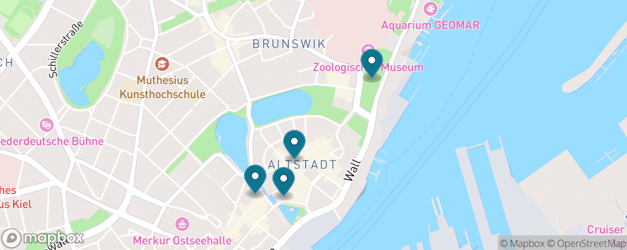 Map of the stops on “Kiel Old Town & Waterfront Classic”