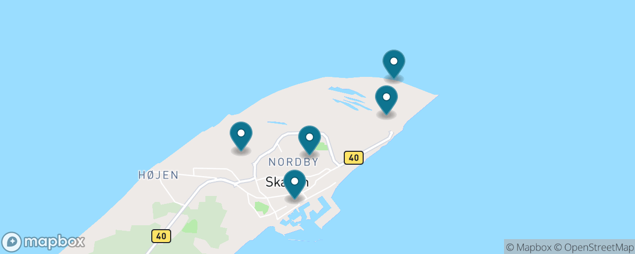 Map of the stops on “Grenen, Dunes & the Buried Church”