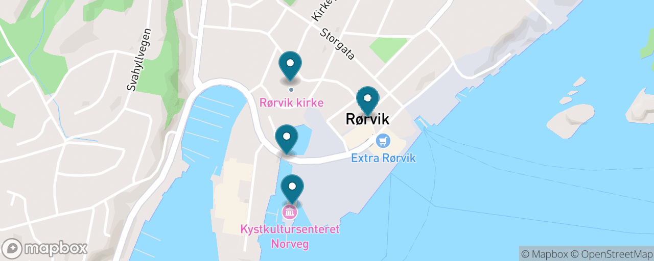 Map of the stops on “The Rørvik Walk-Off”