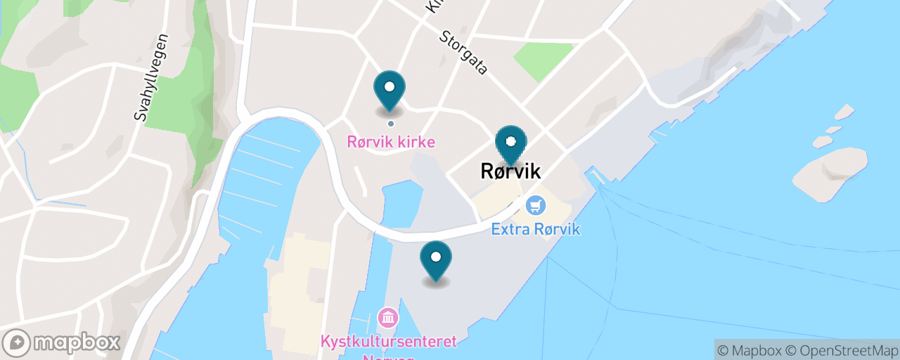 Map of the stops on “Free & Easy Rørvik”