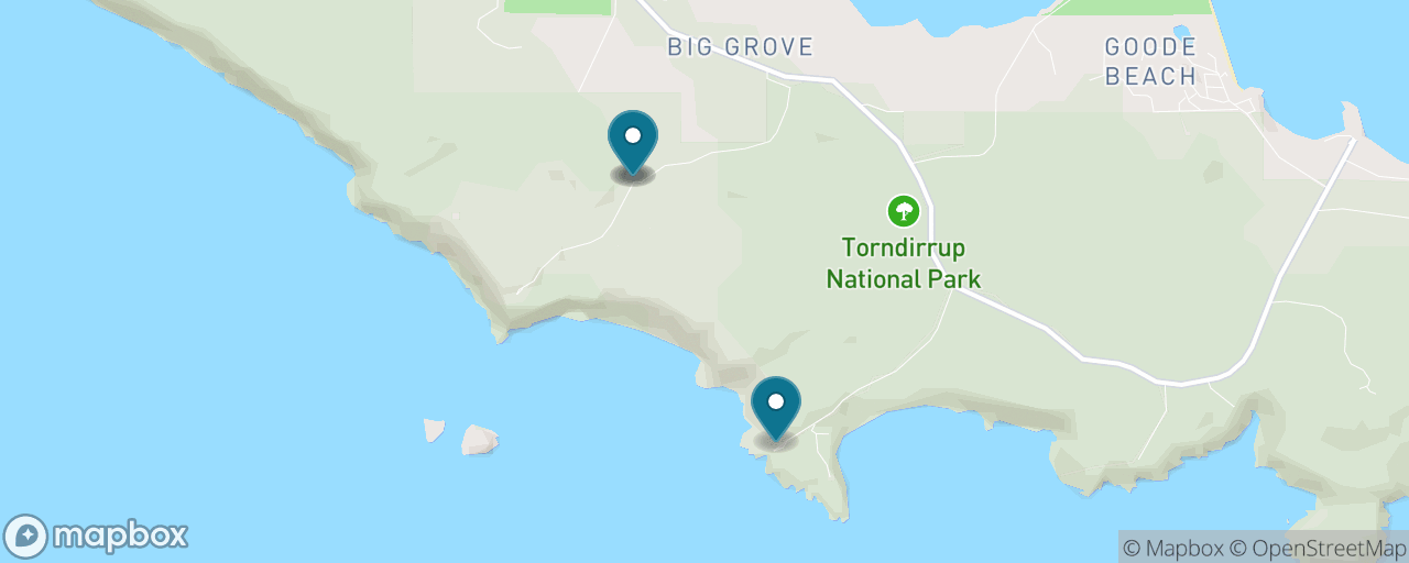 Map of the stops on “Torndirrup Wild-Coast Day”