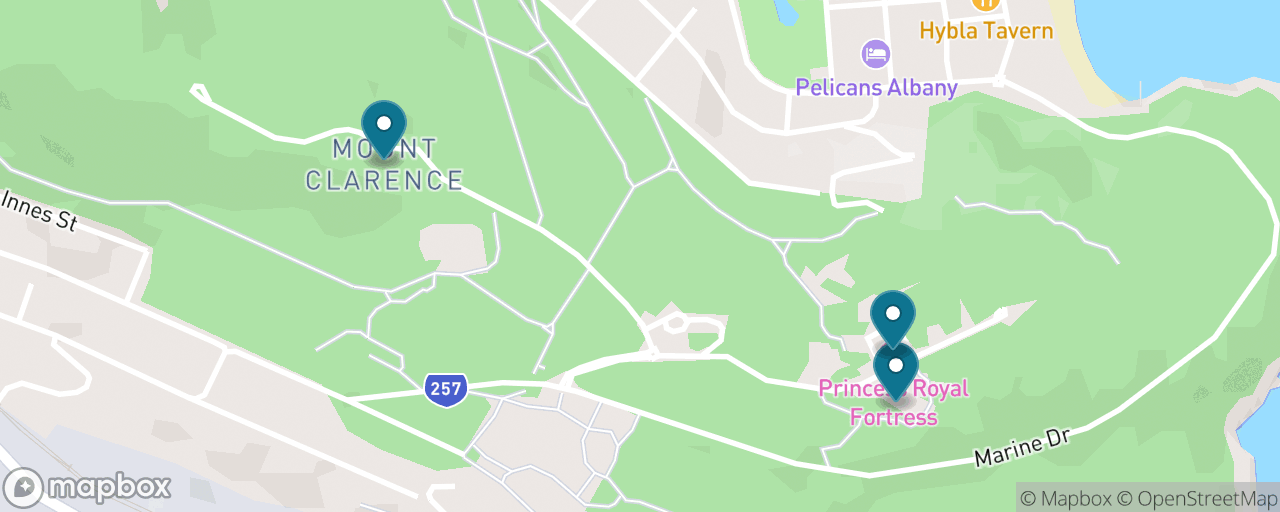 Map of the stops on “Anzac Centre & the Forts Classic”