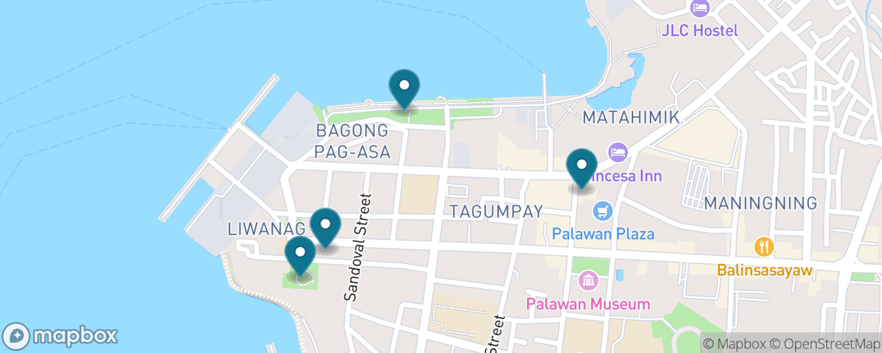 Map of the stops on “Puerto Princesa for Zero Pesos”