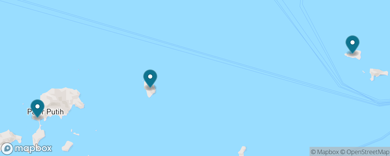 Map of the stops on “The Near-Island Snorkel Run”