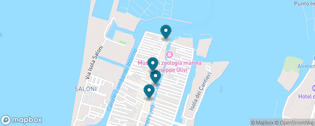 Map of the stops on “Chioggia Cicchetti and Seafood Crawl”