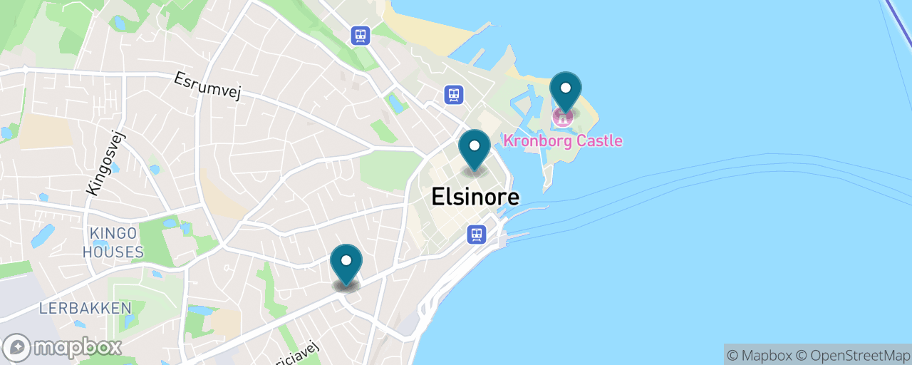 Map of the stops on “Kronborg: Hamlet's Castle Day Trip”