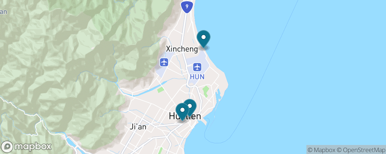 Map of the stops on “Hualien for Nothing”