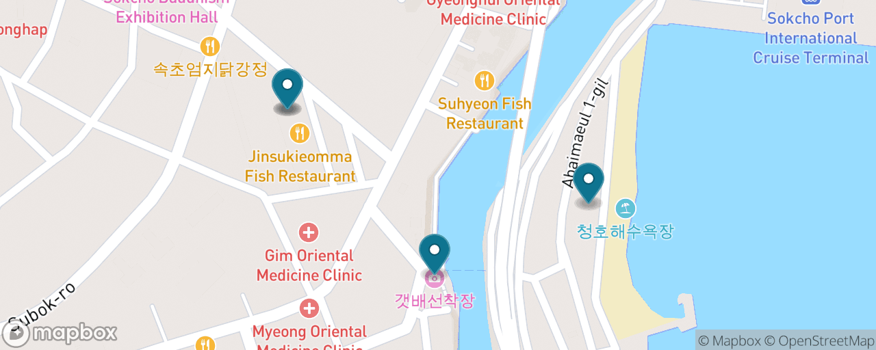 Map of the stops on “Squid Sundae, the Gaetbae and Fried Chicken”