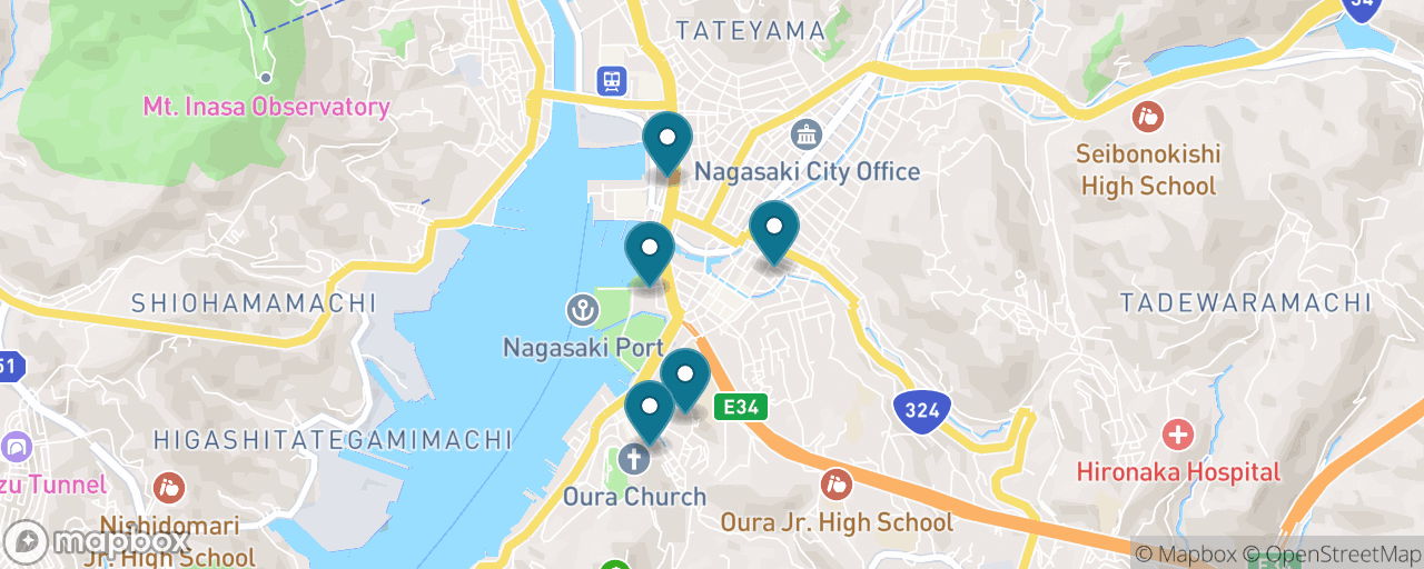 Map of the stops on “The Walking Heritage Trail”