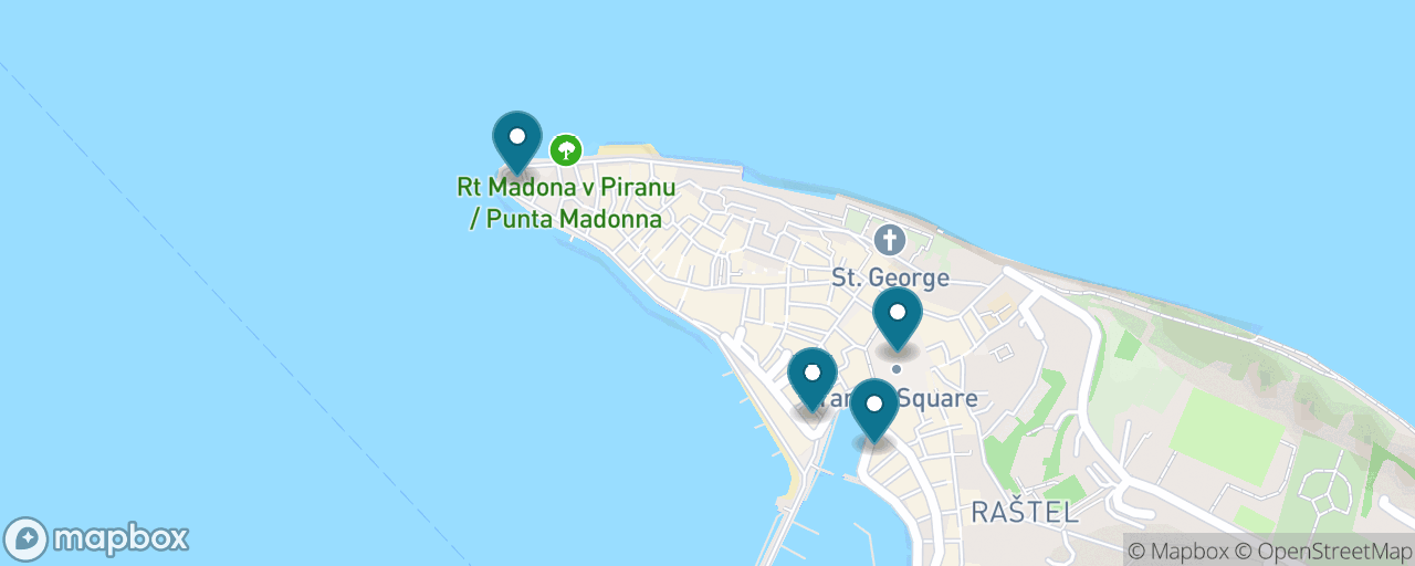 Map of the stops on “Piran with Kids: Aquarium, Ships and a Swim”