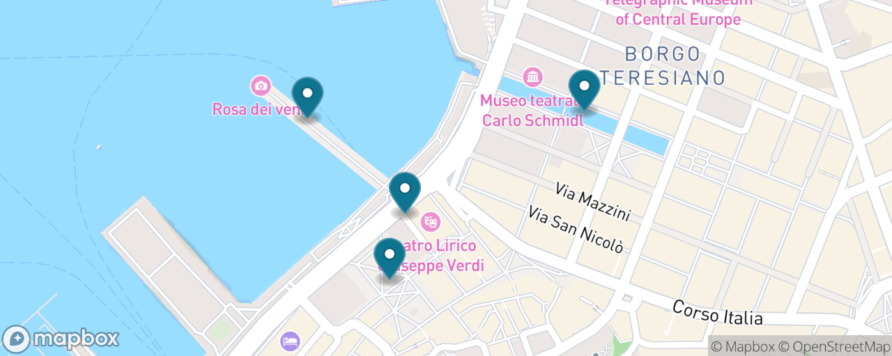 Map of the stops on “The Piazza & Molo Passeggiata”