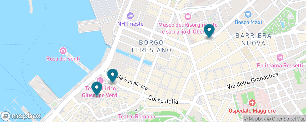 Map of the stops on “The Historic Café Circuit”