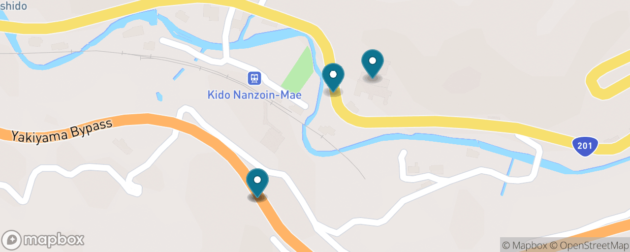 Map of the stops on “Nanzoin: the Giant Reclining Buddha at Sasaguri”