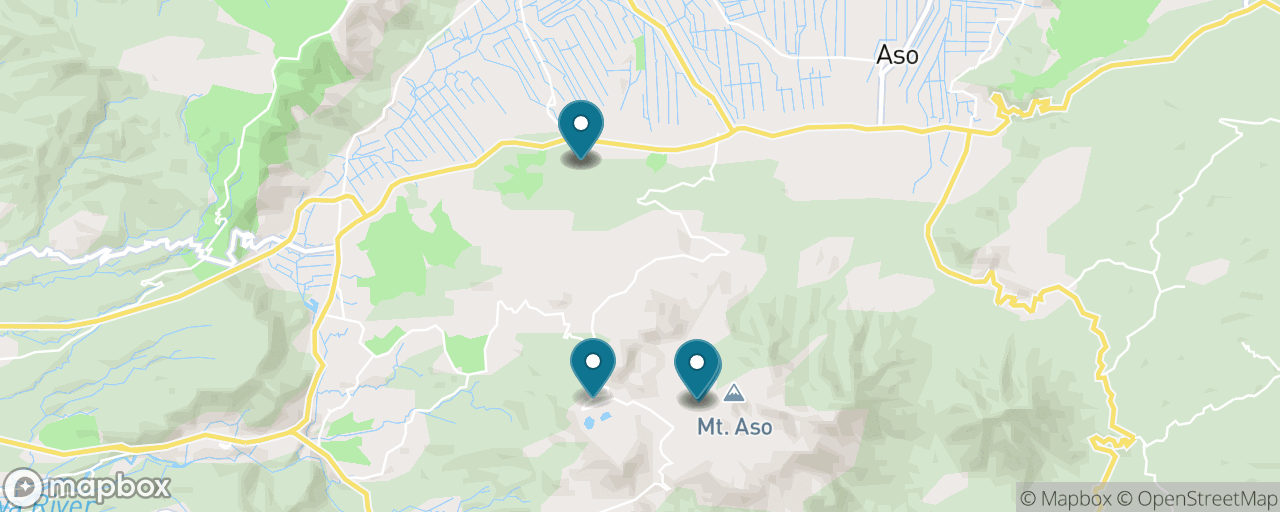 Map of the stops on “Mt Aso Caldera & Kusasenri Grasslands”