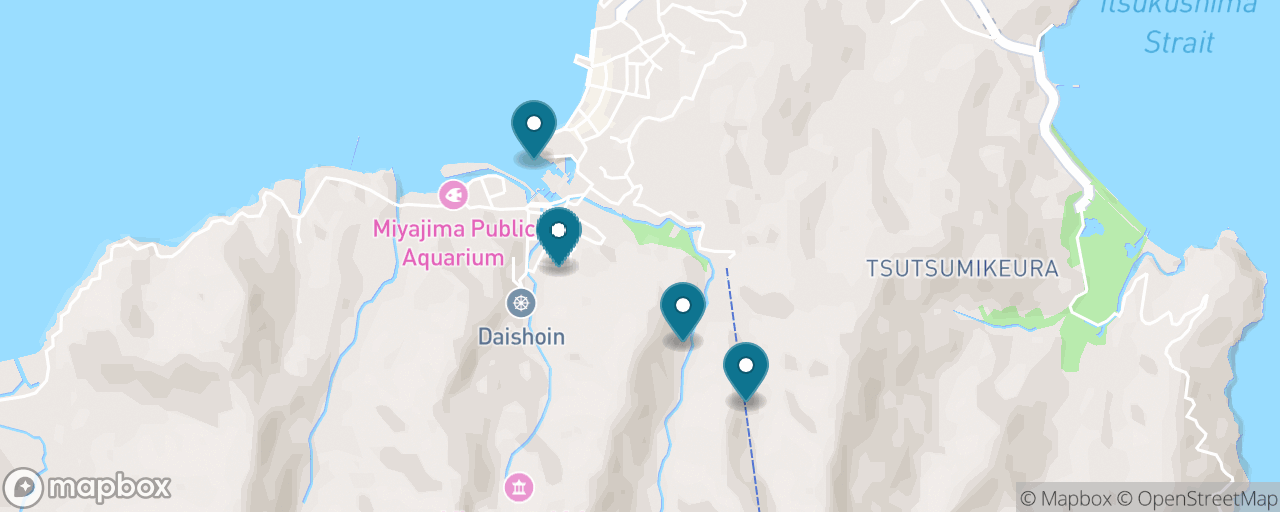 Map of the stops on “Mount Misen Summit by Ropeway”