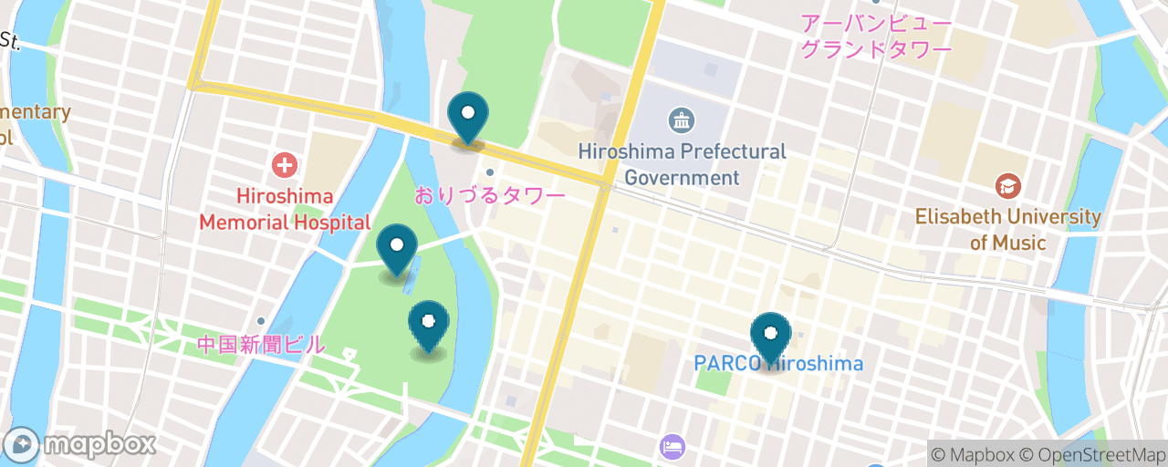 Map of the stops on “The Peace Memorial Essential”