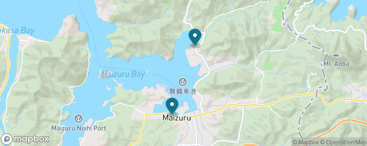 Map of the stops on “The Port of Return: Maizuru's Repatriation Story”