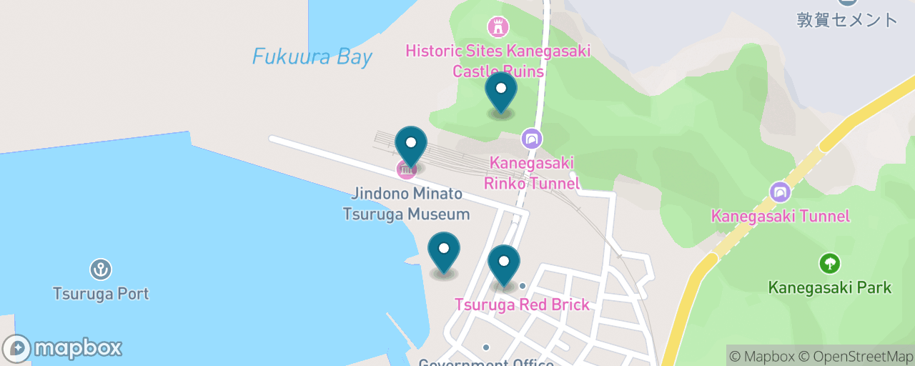 Map of the stops on “Kanegasaki Waterfront & the Port of Humanity”
