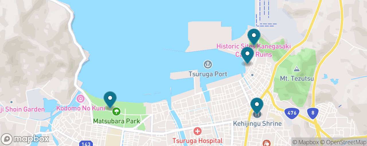 Map of the stops on “The Free Tsuruga Day”