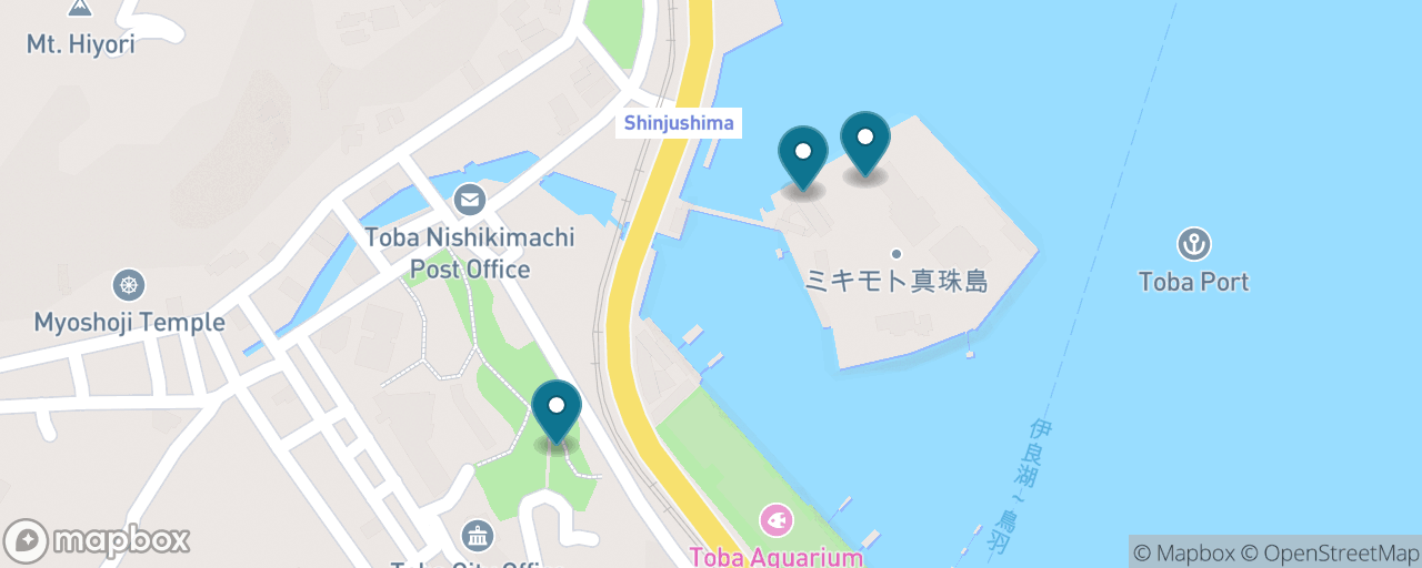 Map of the stops on “Mikimoto Pearl Island & the Ama Divers”