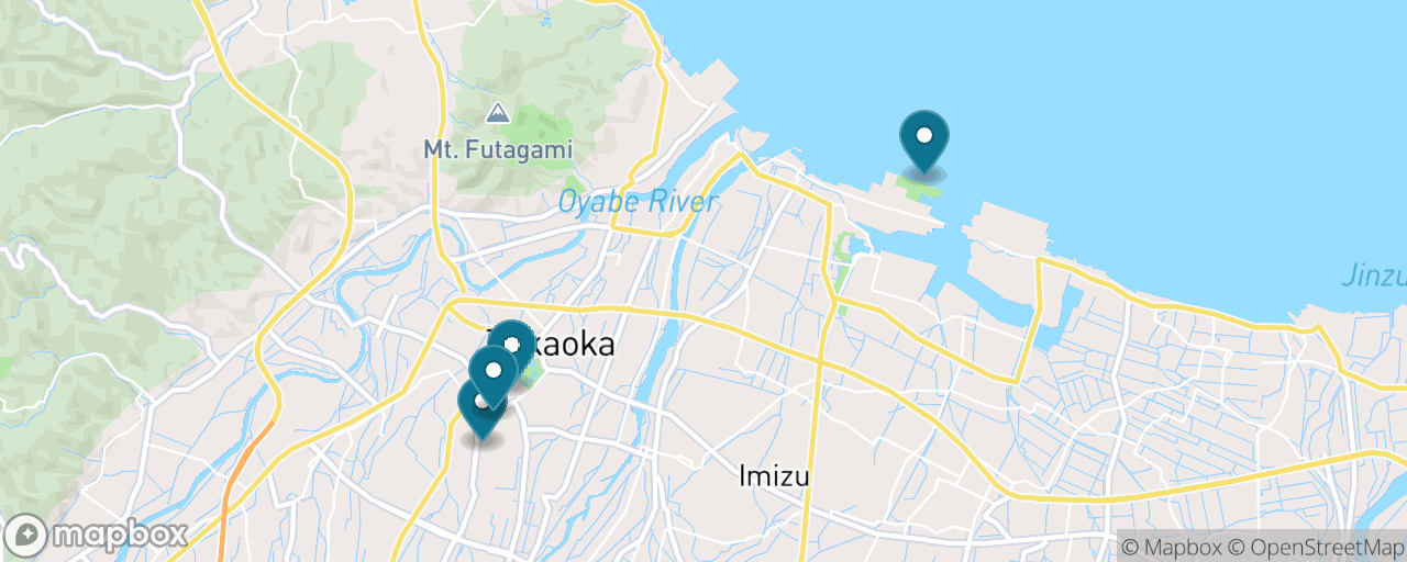 Map of the stops on “Takaoka: Great Buddha & a Zen National Treasure”