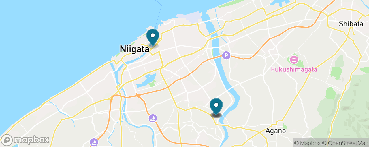 Map of the stops on “The Northern Culture Museum: Niigata's Grand Estate”