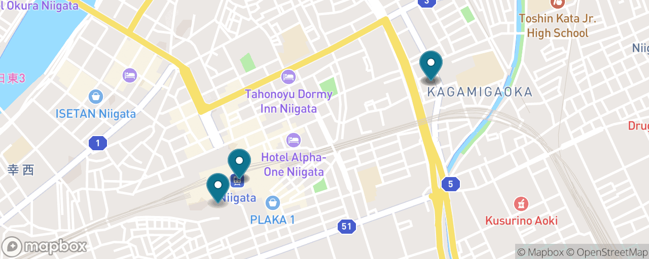 Map of the stops on “Niigata Sake Deep-Dive: Ponshukan & Imayotsukasa”