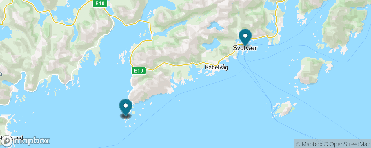 Map of the stops on “Henningsvær — Venice of Lofoten”