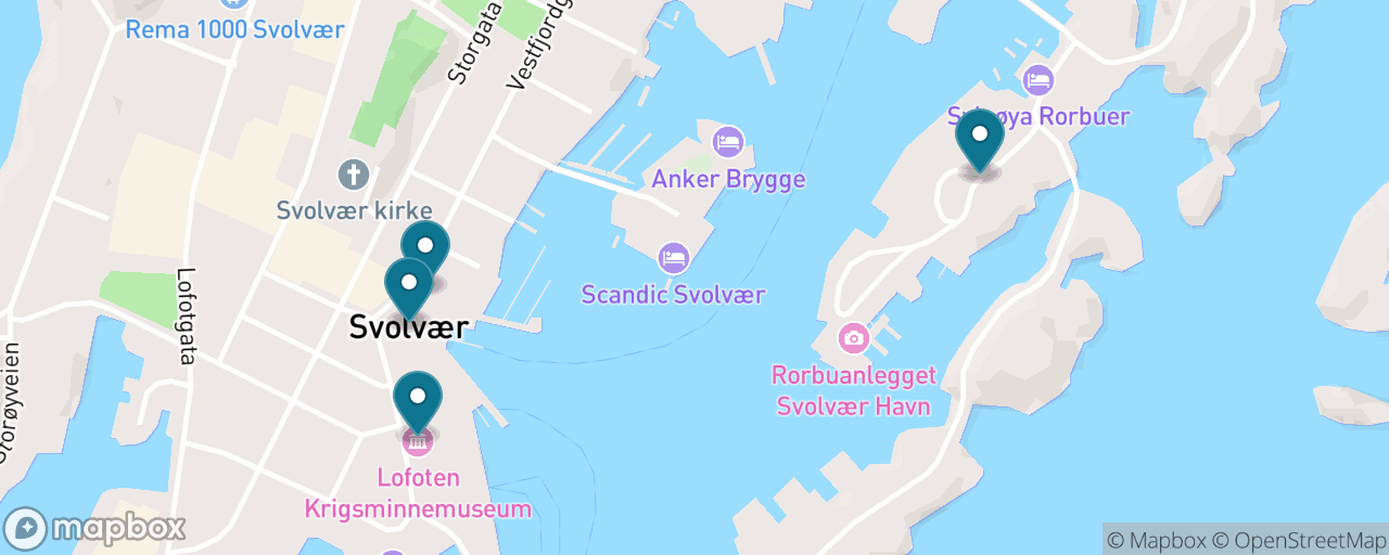 Map of the stops on “Svolvær Town & Harbour on Foot”