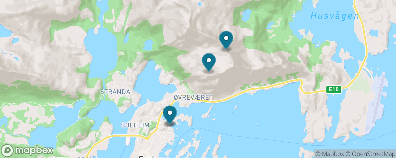 Map of the stops on “Djevelporten & Fløya Hike”
