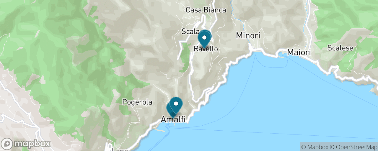 Map of the stops on “Amalfi & Ravello, By Boat and Bus”