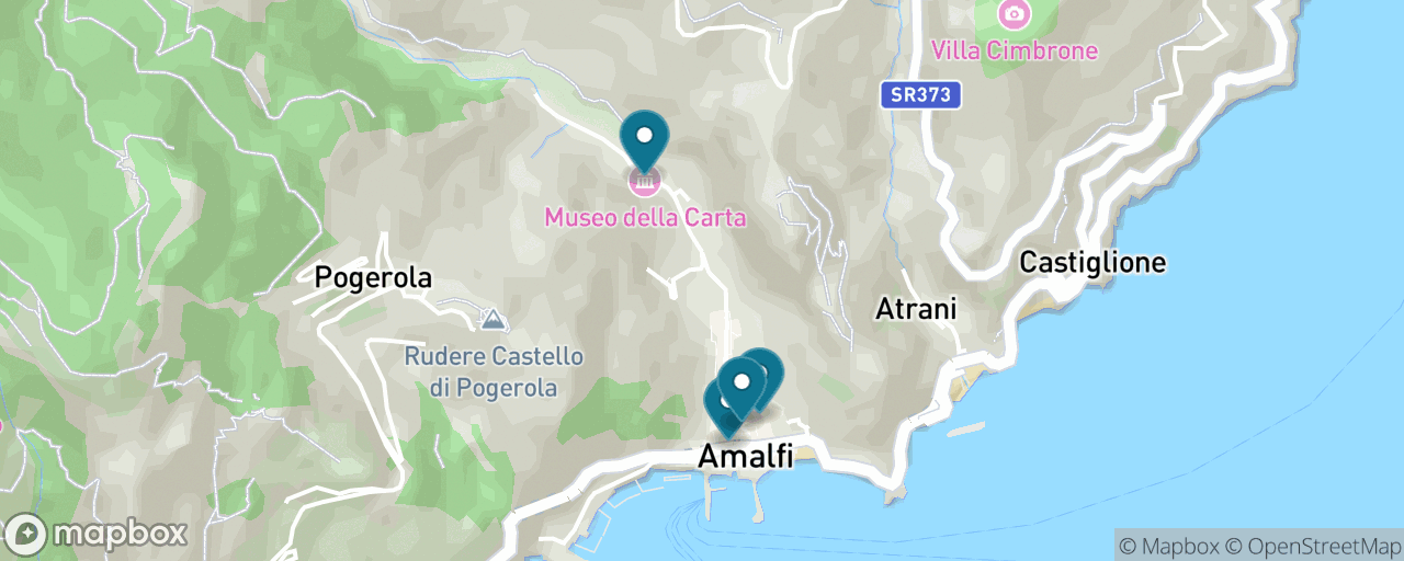 Map of the stops on “Amalfi Town on Foot”