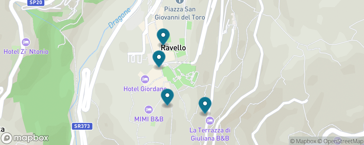 Map of the stops on “Ravello: Gardens in the Clouds”
