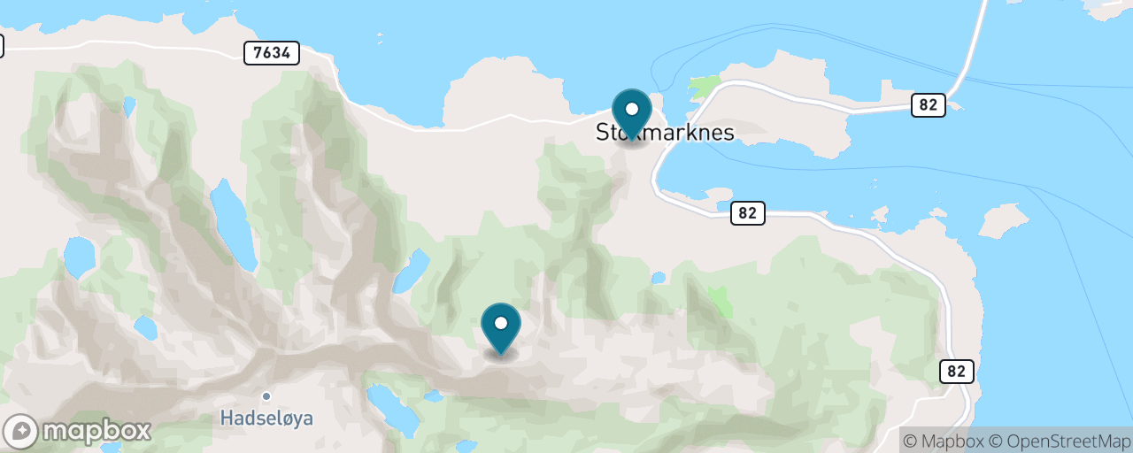 Map of the stops on “The Storheia Hike”