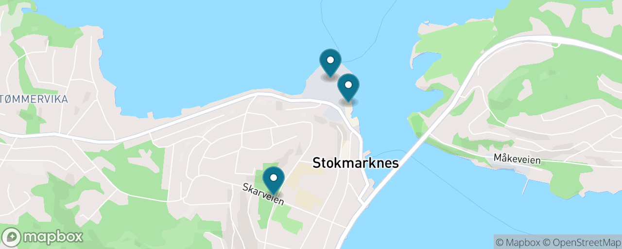 Map of the stops on “The Hurtigruten Museum Walk-Off”