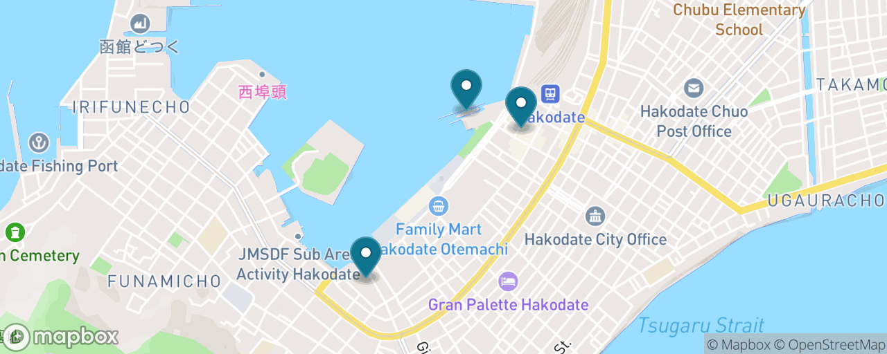 Map of the stops on “Morning Market Seafood Feast”