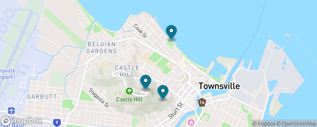 Map of the stops on “Castle Hill: The Goat Track to the Summit”