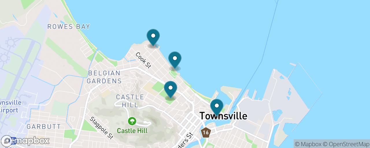 Map of the stops on “Townsville on Foot, for Free”