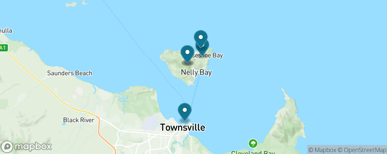Map of the stops on “Magnetic Island: Forts Walk, Koalas & Beaches”