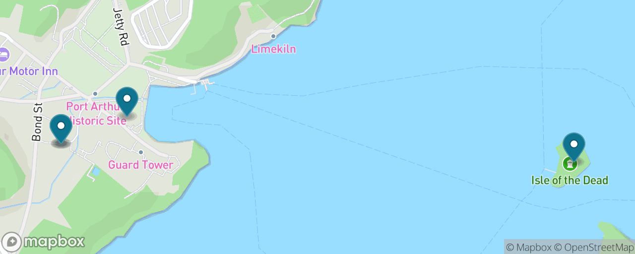 Map of the stops on “The Dark History Deep Dive”