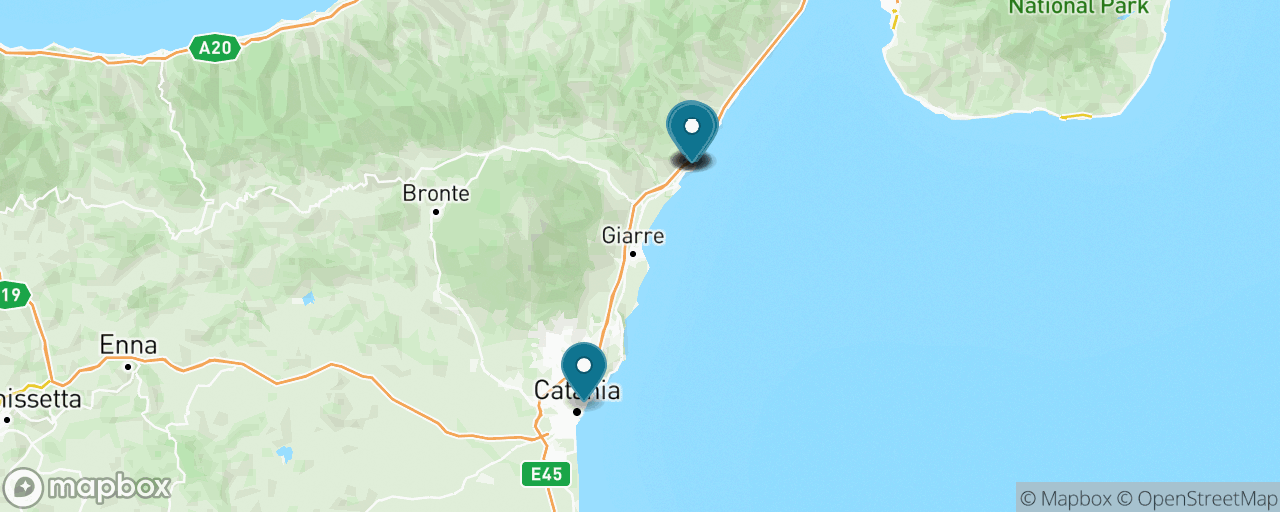 Map of the stops on “Taormina by Public Bus”