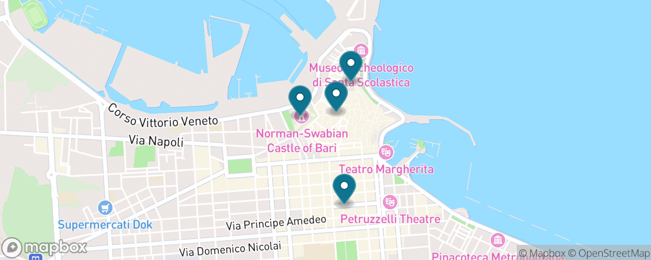 Map of the stops on “Bari Under Cover”