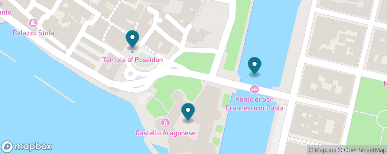 Map of the stops on “Castle and the Two Seas: Taranto's Naval Story”
