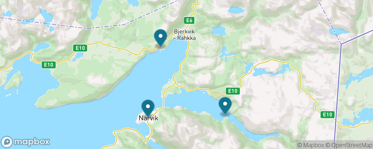 Map of the stops on “Rombaksfjord & the Fjord Viewpoints”