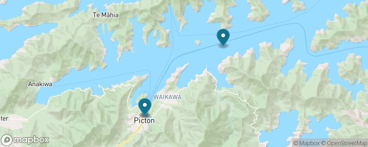 Map of the stops on “Queen Charlotte Sound, the Classic Way”