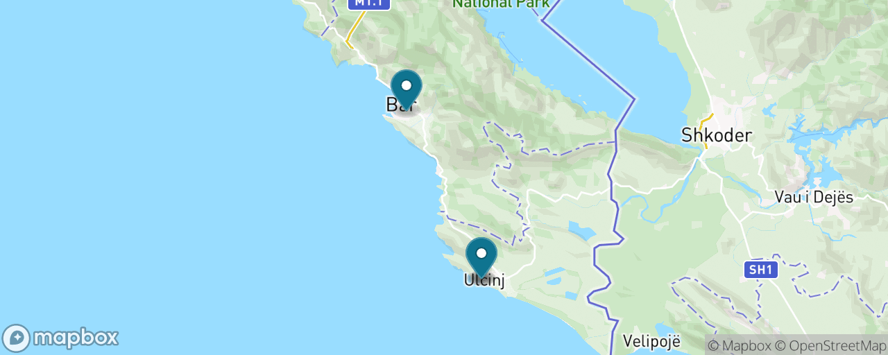 Map of the stops on “Old Ulcinj, the Pirate Town”