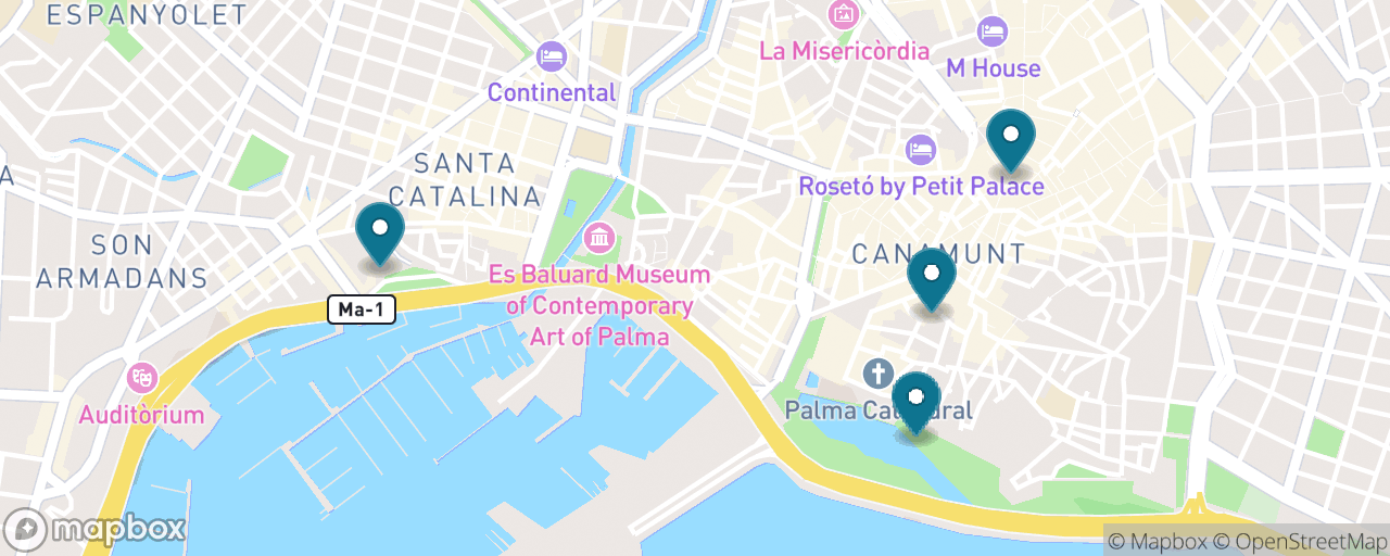 Map of the stops on “Palma for Nothing”