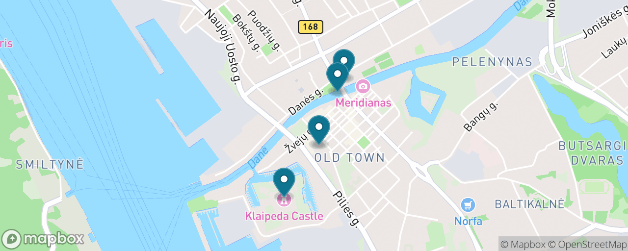 Map of the stops on “The Old Town & Amber Classic”
